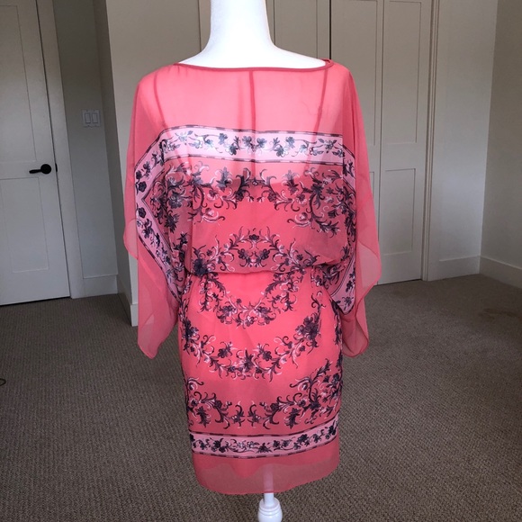 BCBG Maxazria Coral Sheer Layered Dress - Picture 2 of 3